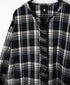 INMDS26742 HANDWOVEN HEAVY COTTON UNIQUE GINGHAM CHECK FRILL&PINTUCK SHIRTS WITH LACE