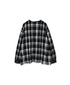 INMDS26742 HANDWOVEN HEAVY COTTON UNIQUE GINGHAM CHECK FRILL&PINTUCK SHIRTS WITH LACE