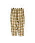 INMDS26745 HANDWOVEN HEAVY COTTON UNIQUE GINGHAM CHK 2TUCK TAPERED EASY PANTS WITH LINING