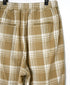 INMDS26745 HANDWOVEN HEAVY COTTON UNIQUE GINGHAM CHK 2TUCK TAPERED EASY PANTS WITH LINING