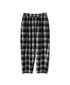 INMDS26745 HANDWOVEN HEAVY COTTON UNIQUE GINGHAM CHK 2TUCK TAPERED EASY PANTS WITH LINING