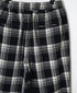 INMDS26745 HANDWOVEN HEAVY COTTON UNIQUE GINGHAM CHK 2TUCK TAPERED EASY PANTS WITH LINING