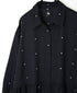 INMDS26761 BOILED WOOL SQUARE JACQUARD REGULAR COLLAR GATHERED SHIRTS