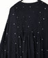 INMDS26764 BOILED WOOL SQUARE JACQUARD CREW NECK DRESS WITH MINI PINTUCK