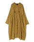 INMDS26764 BOILED WOOL SQUARE JACQUARD CREW NECK DRESS WITH MINI PINTUCK