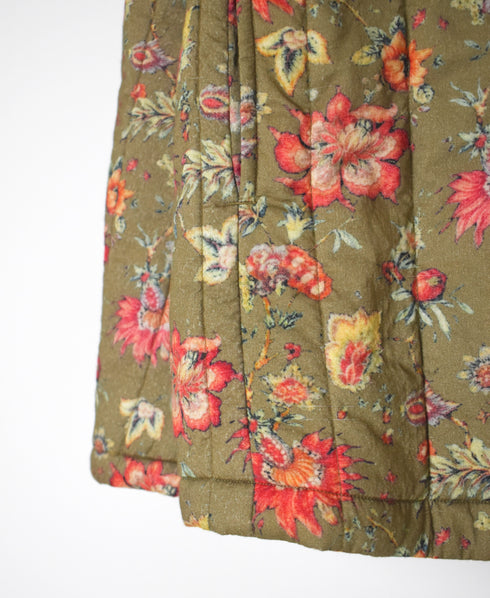INSL24731 60s CAMBRIC FLOWER PRINT NO COLLAR JACKET