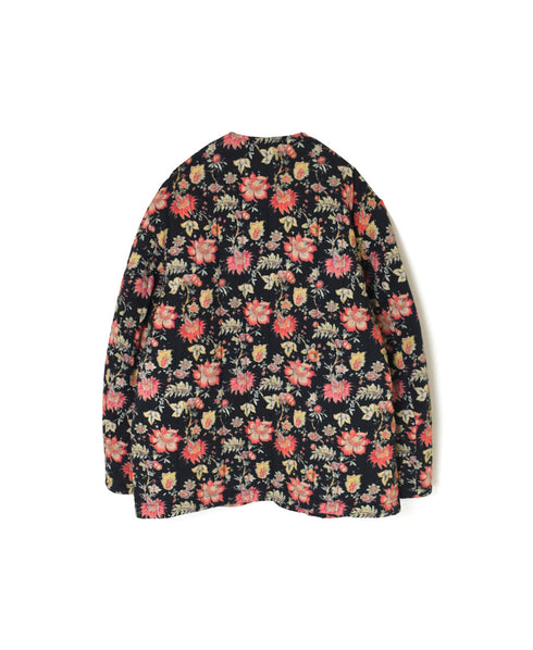 INSL24731 60s CAMBRIC FLOWER PRINT NO COLLAR JACKET