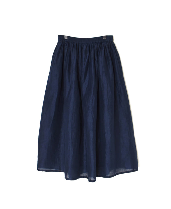 INSL26325 60s AUTO LOOM COTTON/LINEN PLAIN GATHERED SKIRT