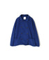 ISNAM2601D LINEN/COTTON PLAIN OVERDYE ROUND COLLAR DOUBLE JACKET