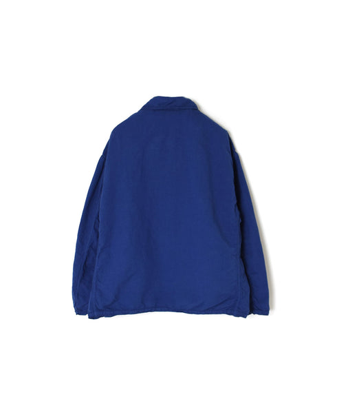 ISNAM2601D LINEN/COTTON PLAIN OVERDYE ROUND COLLAR DOUBLE JACKET