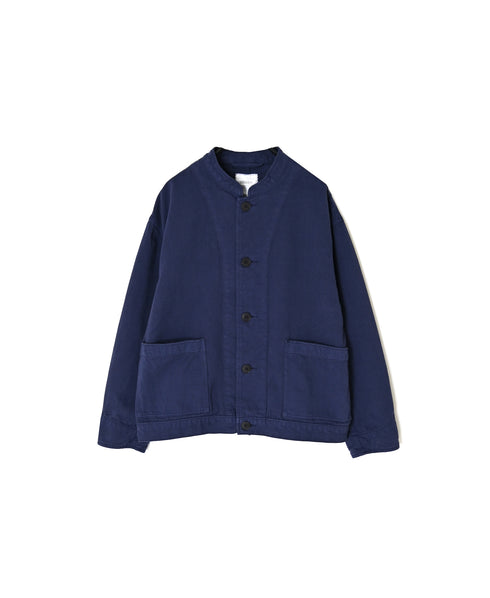 ISNAM2652CTD AUTOLOOM COTTON TWILL OVERDYE BANDED COLLAR JACKET