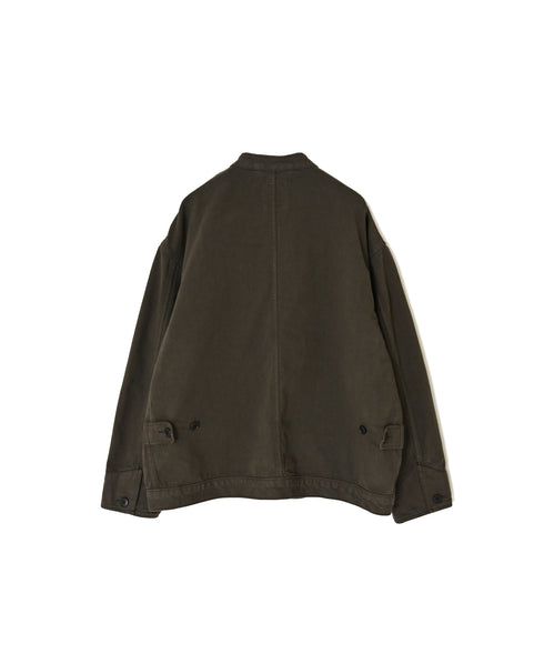 ISNAM2652CTD AUTOLOOM COTTON TWILL OVERDYE BANDED COLLAR JACKET