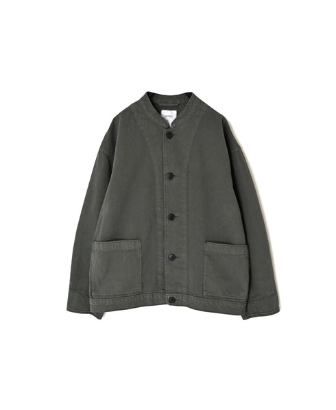 ISNAM2652CTD AUTOLOOM COTTON TWILL OVERDYE BANDED COLLAR JACKET