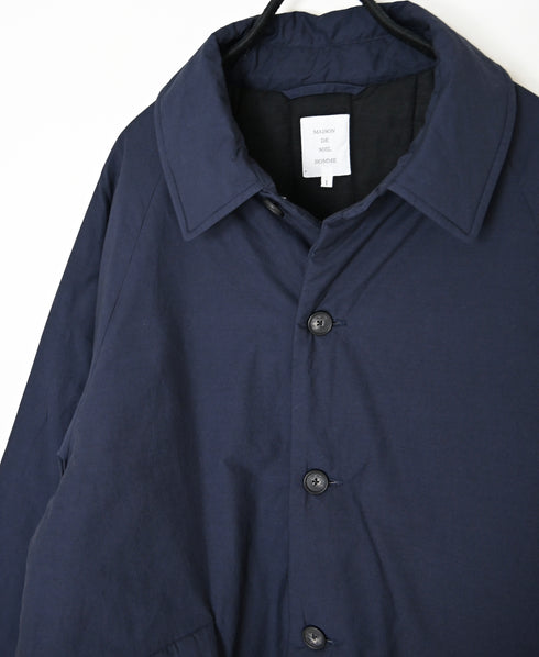 MDSH26521 PADDED 60s ORGANIC POPLIN PLAIN REGULAR COLLAR OVER HALF COAT
