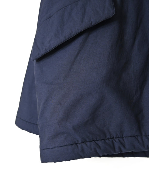 MDSH26521 PADDED 60s ORGANIC POPLIN PLAIN REGULAR COLLAR OVER HALF COAT