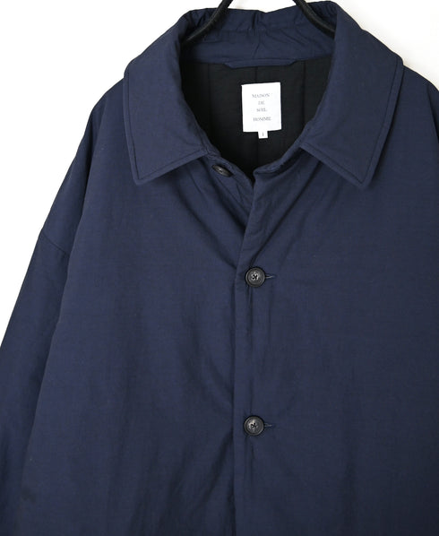 MDSH26522 PADDED 60s ORGANIC POPLIN PLAIN REGULAR COLLAR OVER COAT