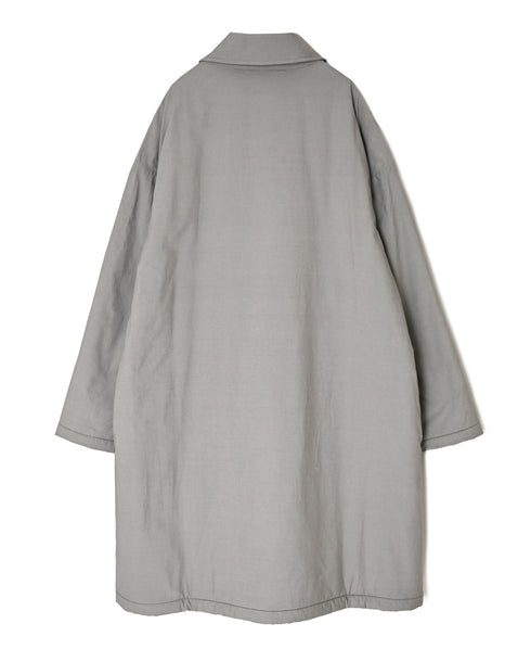 MDSH26522 PADDED 60s ORGANIC POPLIN PLAIN REGULAR COLLAR OVER COAT