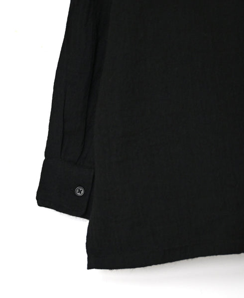 MDSH26531 BOILED WOOL PLAIN BANDED COLLAR JACKET