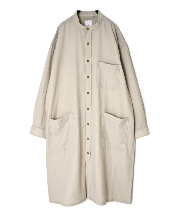 MDSH26532 BOILED WOOL PLAIN BANDED COLLAR COAT