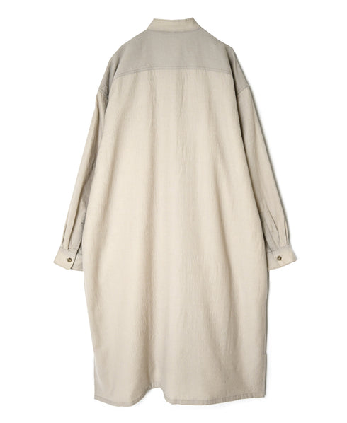 MDSH26532 BOILED WOOL PLAIN BANDED COLLAR COAT