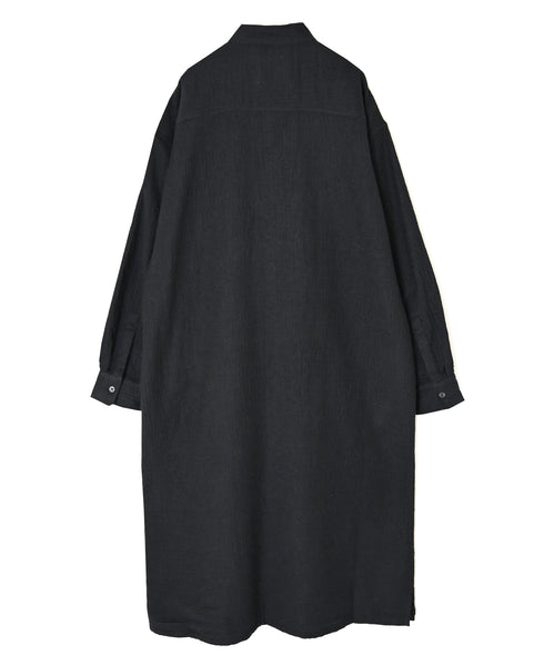 MDSH26532 BOILED WOOL PLAIN BANDED COLLAR COAT