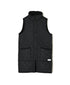 NAM2551 PLAIN POLYESTER×FLEECE HIGH NECK FULL DOUBLE ZIP-UP REVERSIBLE LONG VEST