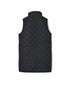 NAM2551 PLAIN POLYESTER×FLEECE HIGH NECK FULL DOUBLE ZIP-UP REVERSIBLE LONG VEST