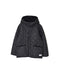 NAM2556 PLAIN POLYESTER×FLEECE REVERSIBLE HIGH COLLAR HOODED JACKET