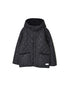 NAM2556 PLAIN POLYESTER×FLEECE REVERSIBLE HIGH COLLAR HOODED JACKET