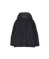 NAM2556 PLAIN POLYESTER×FLEECE REVERSIBLE HIGH COLLAR HOODED JACKET