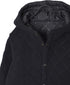 NAM2556 PLAIN POLYESTER×FLEECE REVERSIBLE HIGH COLLAR HOODED JACKET
