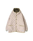 NAM2561PP PLAIN POLYESTER×PLAIN POLYESTER OVERSIZED HOODED JACKET WITH RIBBED CUFF