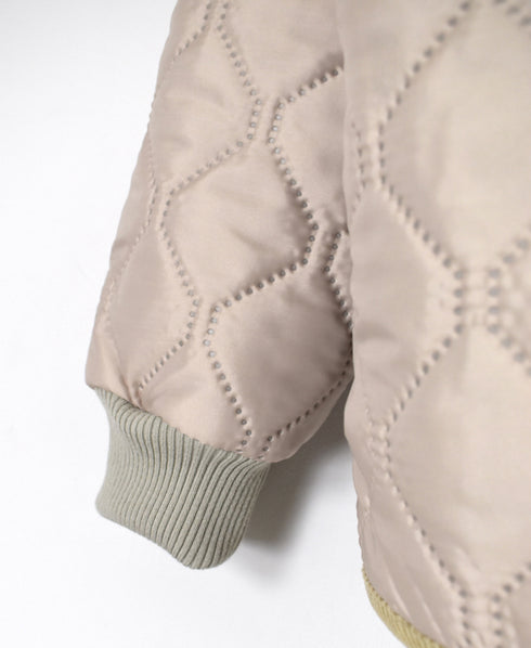 NAM2561PP PLAIN POLYESTER×PLAIN POLYESTER OVERSIZED HOODED JACKET WITH RIBBED CUFF