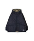 NAM2561PP PLAIN POLYESTER×PLAIN POLYESTER OVERSIZED HOODED JACKET WITH RIBBED CUFF
