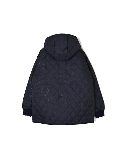 NAM2561PP PLAIN POLYESTER×PLAIN POLYESTER OVERSIZED HOODED JACKET WITH RIBBED CUFF