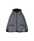 NAM2561PP PLAIN POLYESTER×PLAIN POLYESTER OVERSIZED HOODED JACKET WITH RIBBED CUFF