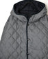 NAM2561PP PLAIN POLYESTER×PLAIN POLYESTER OVERSIZED HOODED JACKET WITH RIBBED CUFF