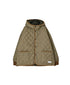 NAM2561PP PLAIN POLYESTER×PLAIN POLYESTER OVERSIZED HOODED JACKET WITH RIBBED CUFF