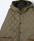 NAM2561PP PLAIN POLYESTER×PLAIN POLYESTER OVERSIZED HOODED JACKET WITH RIBBED CUFF