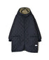 NAM2562PP PLAIN POLYESTER×PLAIN POLYESTER OVERSIZED MID-LENGTH HOODED COAT WITH RIBBED CUFF