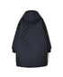 NAM2562PP PLAIN POLYESTER×PLAIN POLYESTER OVERSIZED MID-LENGTH HOODED COAT WITH RIBBED CUFF