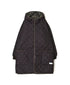 NAM2562PP PLAIN POLYESTER×PLAIN POLYESTER OVERSIZED MID-LENGTH HOODED COAT WITH RIBBED CUFF