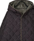 NAM2562PP PLAIN POLYESTER×PLAIN POLYESTER OVERSIZED MID-LENGTH HOODED COAT WITH RIBBED CUFF