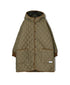 NAM2562PP PLAIN POLYESTER×PLAIN POLYESTER OVERSIZED MID-LENGTH HOODED COAT WITH RIBBED CUFF