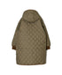 NAM2562PP PLAIN POLYESTER×PLAIN POLYESTER OVERSIZED MID-LENGTH HOODED COAT WITH RIBBED CUFF