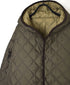 NAM2562PP PLAIN POLYESTER×PLAIN POLYESTER OVERSIZED MID-LENGTH HOODED COAT WITH RIBBED CUFF