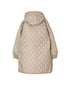 NAM2562PP PLAIN POLYESTER×PLAIN POLYESTER OVERSIZED MID-LENGTH HOODED COAT WITH RIBBED CUFF