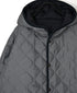 NAM2562PP PLAIN POLYESTER×PLAIN POLYESTER OVERSIZED MID-LENGTH HOODED COAT WITH RIBBED CUFF