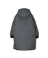 NAM2562PP PLAIN POLYESTER×PLAIN POLYESTER OVERSIZED MID-LENGTH HOODED COAT WITH RIBBED CUFF