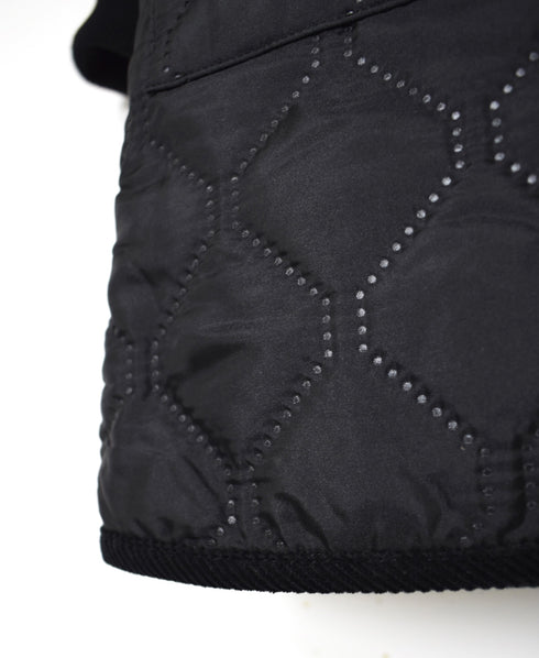 NAM2562PP PLAIN POLYESTER×PLAIN POLYESTER OVERSIZED MID-LENGTH HOODED COAT WITH RIBBED CUFF